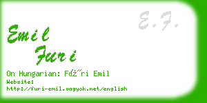 emil furi business card